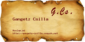 Gangetz Csilla névjegykártya